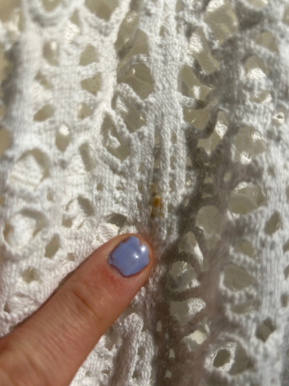 White Crochet V-Neck Swim Coverup - Picture 4 of 4